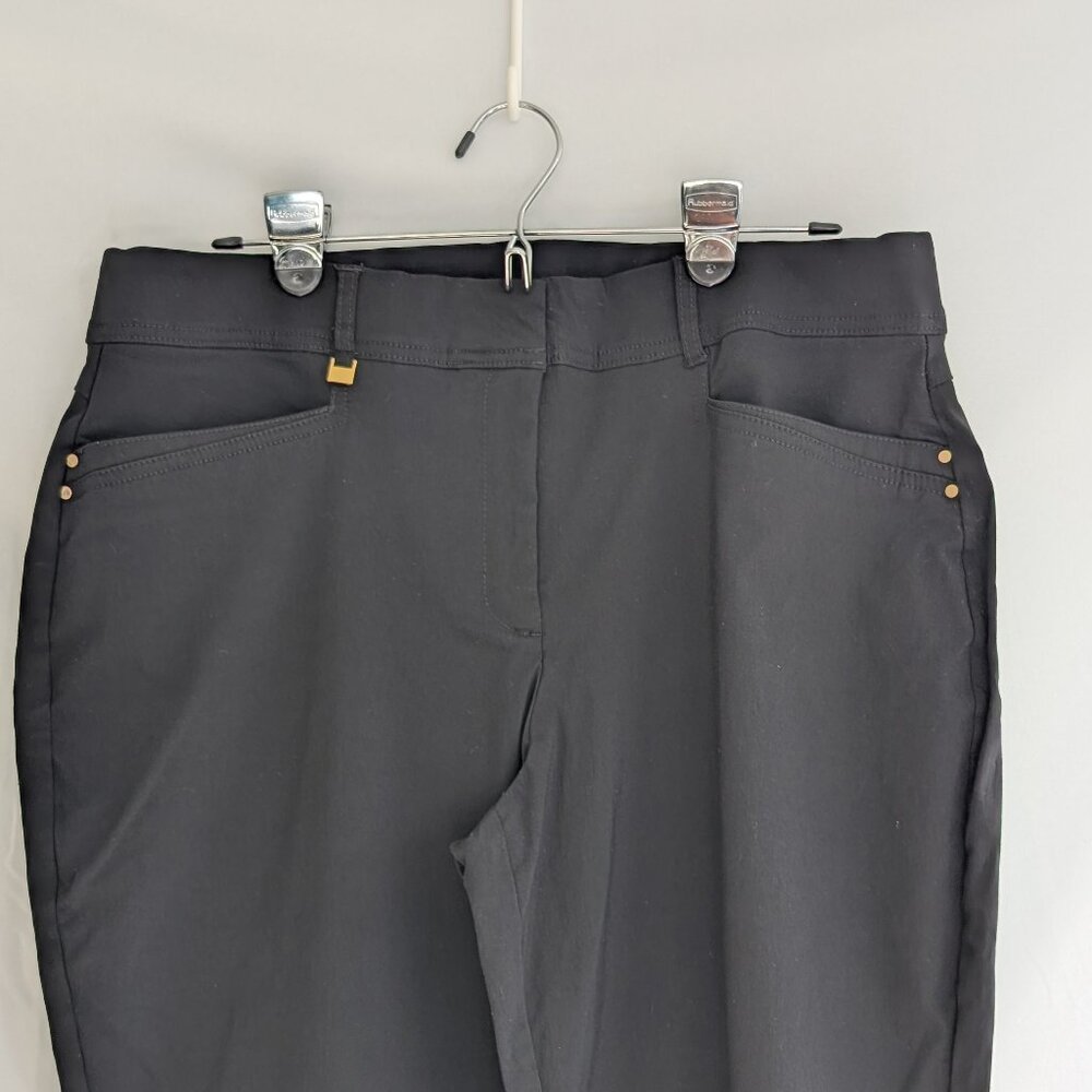 JM Collection Women's Straight-Leg Black Pants Size 16S $16.00